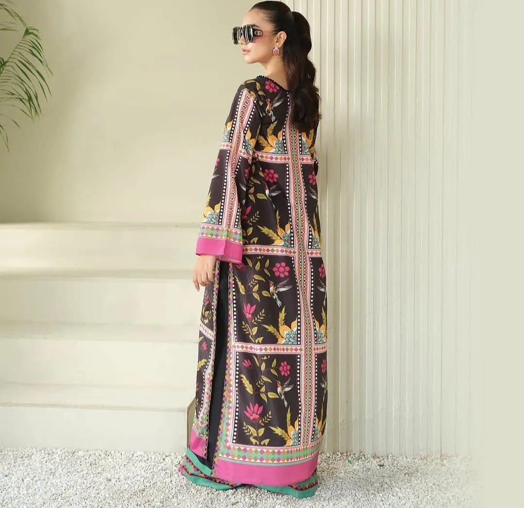 Multicolour print 2pc. cord set All season Midway Arts