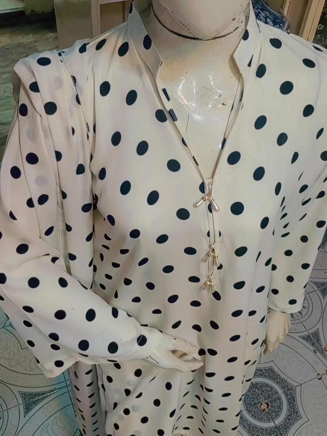 Korean Peach Crape Fabrics 3 piece